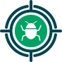 Icon representing malware detection and removal services, emphasizing cybersecurity for small businesses.