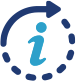 Business data recovery services icon featuring a stylized blue information symbol, representing Two River Computer's commitment to IT solutions for small businesses and home technology optimization.