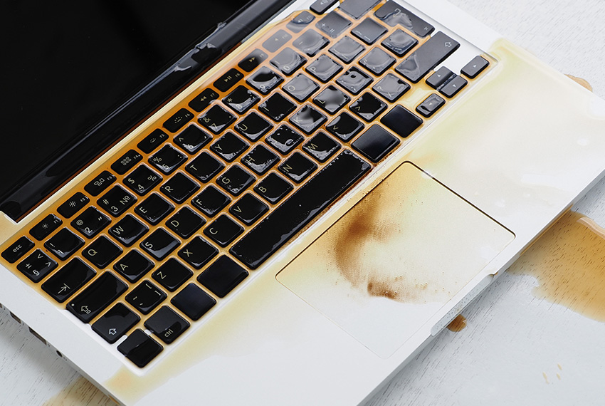 liquid spill on computer IT help