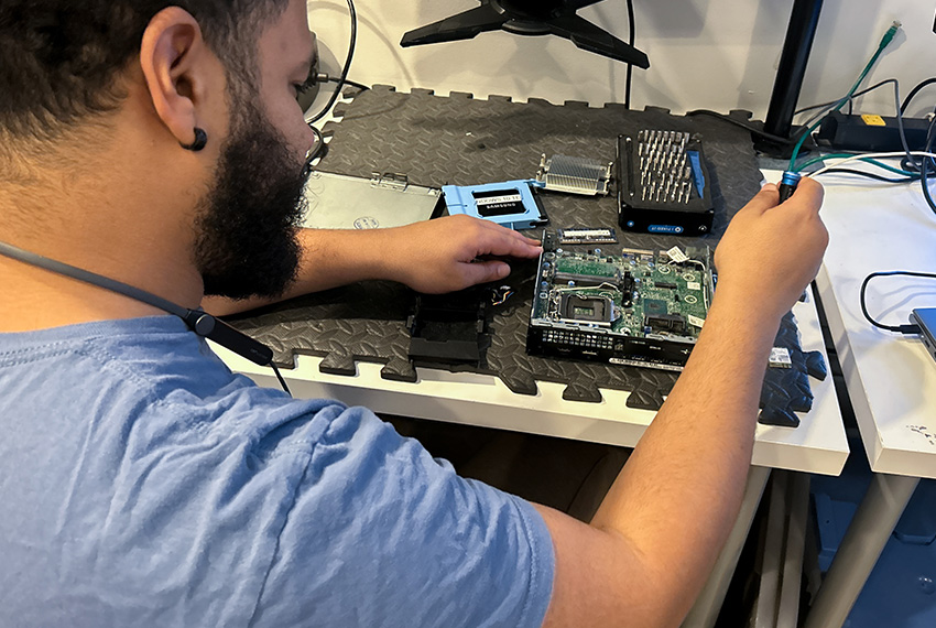 Close Up Of Hard Drive Repair