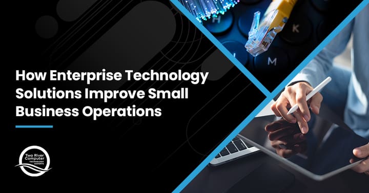 Two River Computer office showcasing IT services for small businesses and technology solutions.